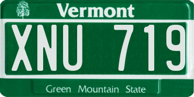 VT license plate XNU719