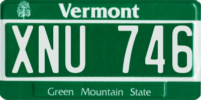 VT license plate XNU746