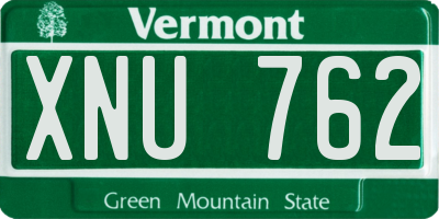 VT license plate XNU762