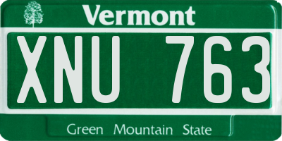 VT license plate XNU763