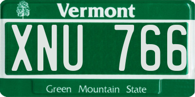 VT license plate XNU766