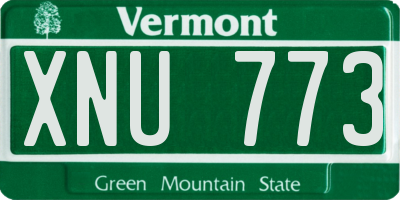 VT license plate XNU773