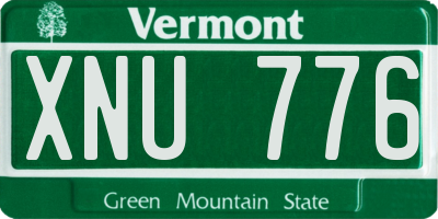 VT license plate XNU776