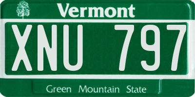 VT license plate XNU797