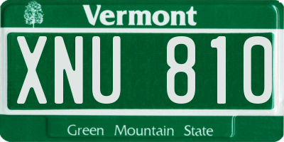 VT license plate XNU810