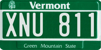 VT license plate XNU811