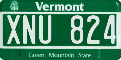 VT license plate XNU824
