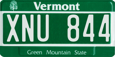 VT license plate XNU844