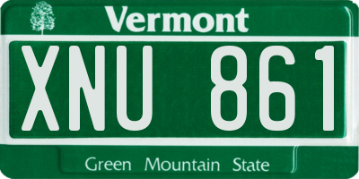 VT license plate XNU861