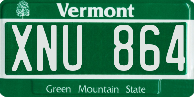 VT license plate XNU864