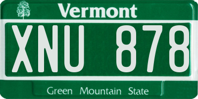 VT license plate XNU878