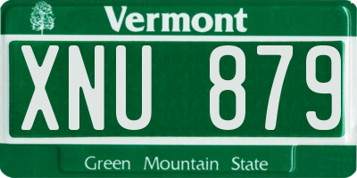 VT license plate XNU879