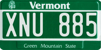 VT license plate XNU885