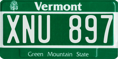 VT license plate XNU897