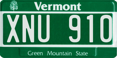 VT license plate XNU910