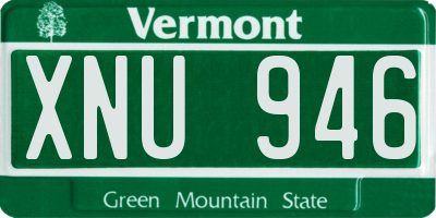 VT license plate XNU946
