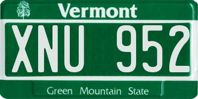 VT license plate XNU952