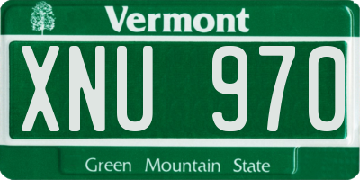 VT license plate XNU970