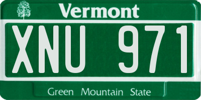VT license plate XNU971