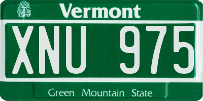 VT license plate XNU975
