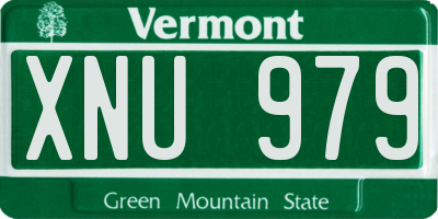 VT license plate XNU979