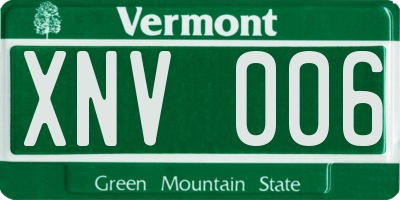 VT license plate XNV006