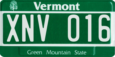 VT license plate XNV016