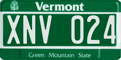 VT license plate XNV024