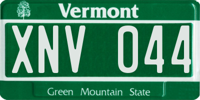VT license plate XNV044