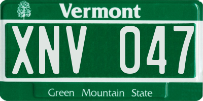VT license plate XNV047