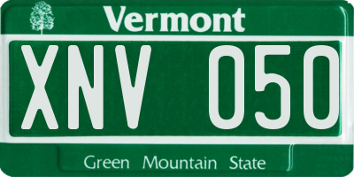 VT license plate XNV050