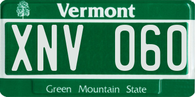 VT license plate XNV060