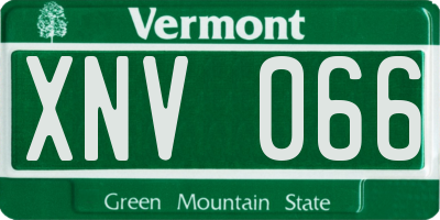 VT license plate XNV066
