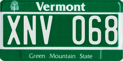 VT license plate XNV068