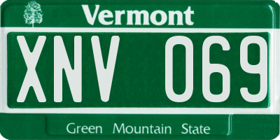 VT license plate XNV069