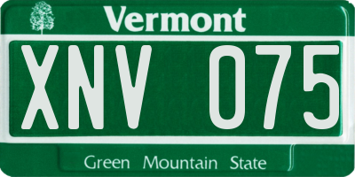 VT license plate XNV075