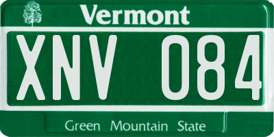VT license plate XNV084