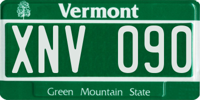 VT license plate XNV090