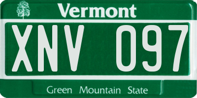 VT license plate XNV097
