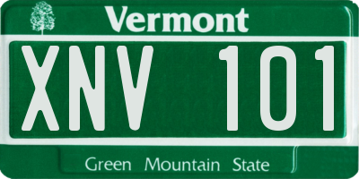 VT license plate XNV101