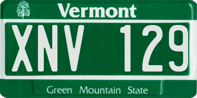 VT license plate XNV129
