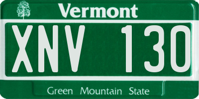 VT license plate XNV130