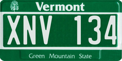 VT license plate XNV134