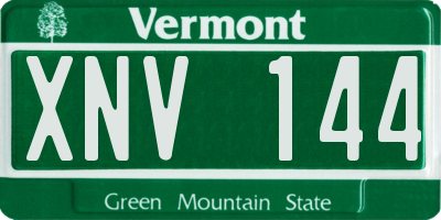 VT license plate XNV144