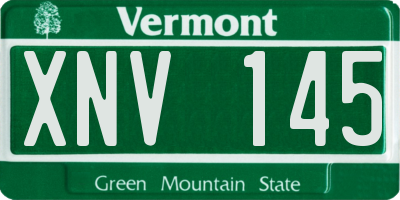 VT license plate XNV145