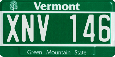 VT license plate XNV146