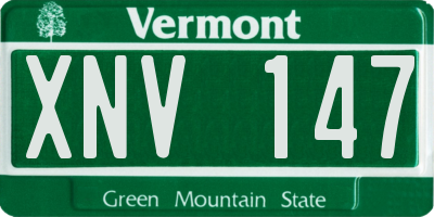 VT license plate XNV147
