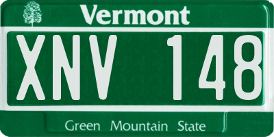 VT license plate XNV148