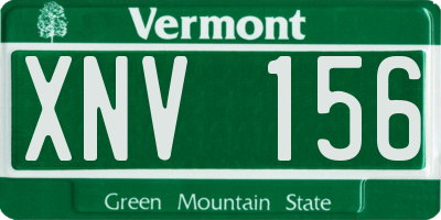 VT license plate XNV156