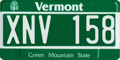 VT license plate XNV158
